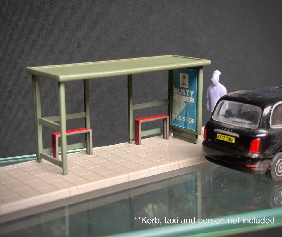 RRM169 OO Gauge Bus Stop (Single Pack) - Unpainted Model Kit - Image 2