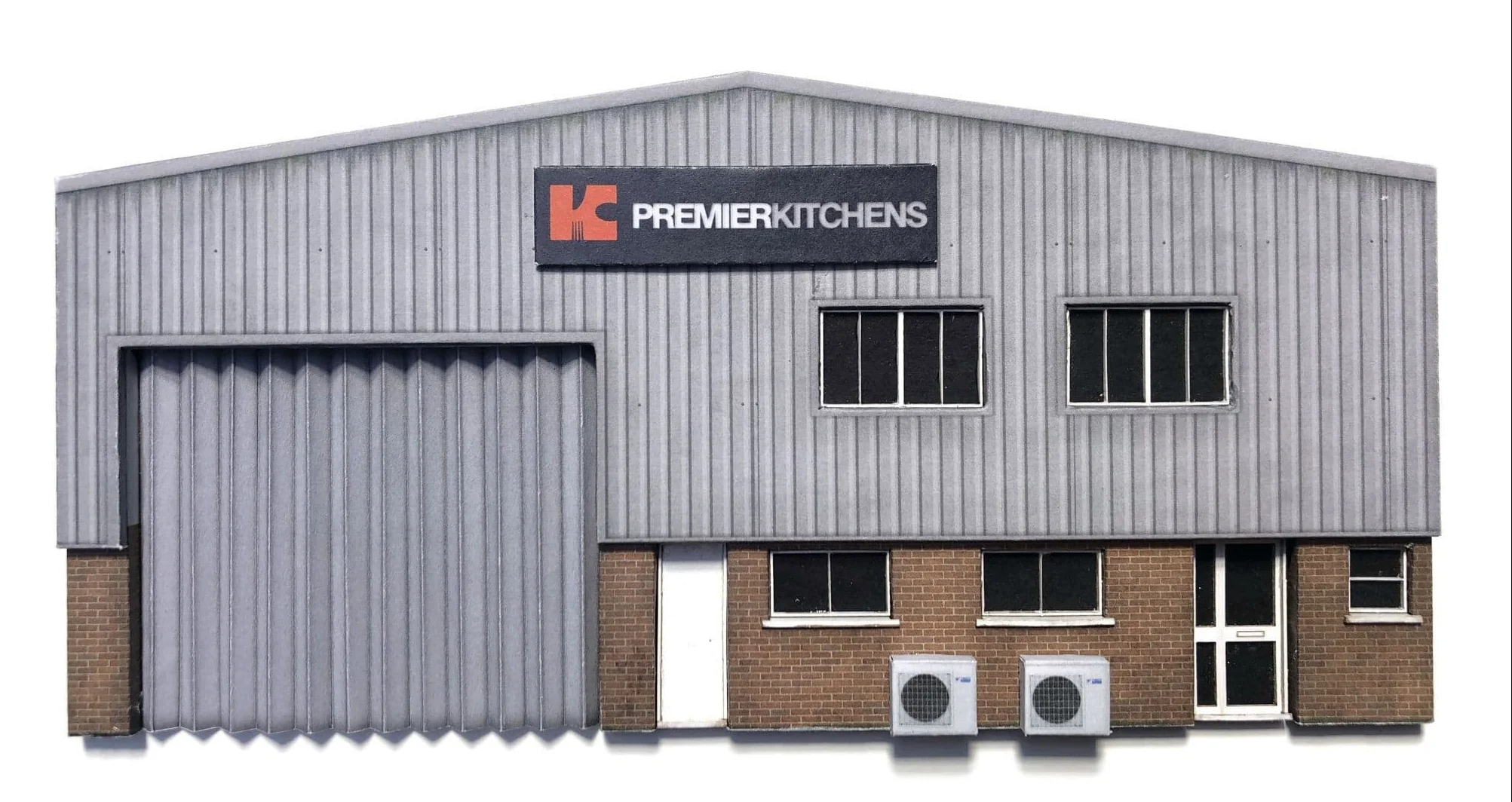 KX060 OO Low Relief Modern Industrial Unit Model Kit