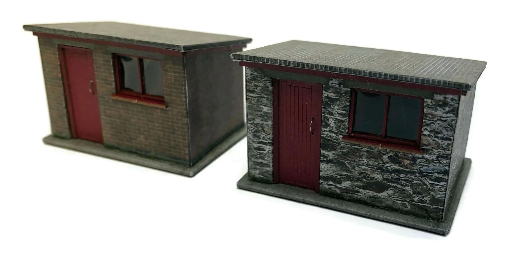 KX071 OO Small Brick/Stone Lineside Huts/Sheds (Pack of 2) Model Kit - Image 4