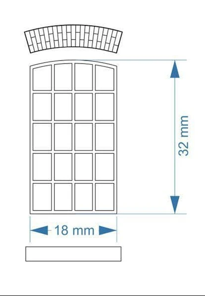 LX125 Arched Top Industrial Windows Model Kit