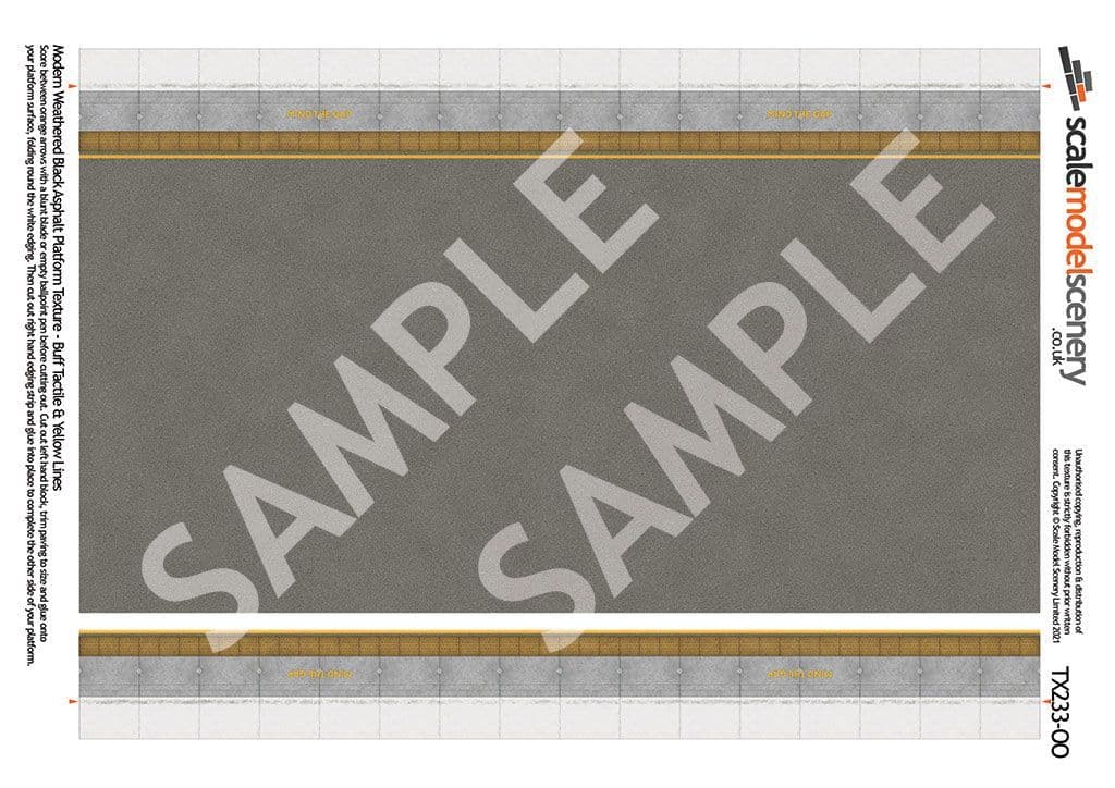 TX233 OO/HO Asphalt Platform Sheets With Network Rail Coping (x5) - Image 2