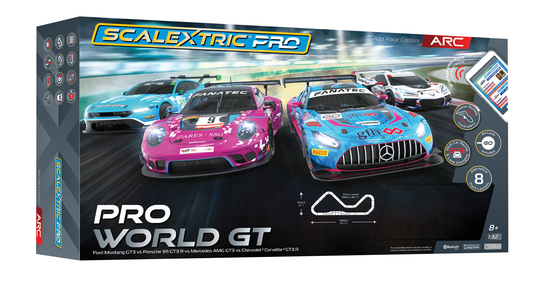 C1462M Scalextric Pro World GT Race Set