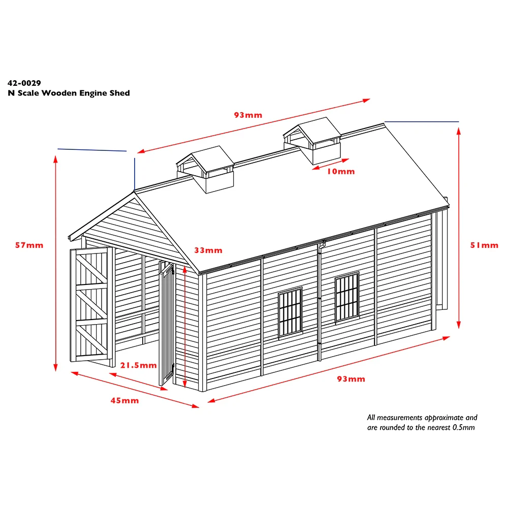 42-0029 Wooden Engine Shed - Image 5