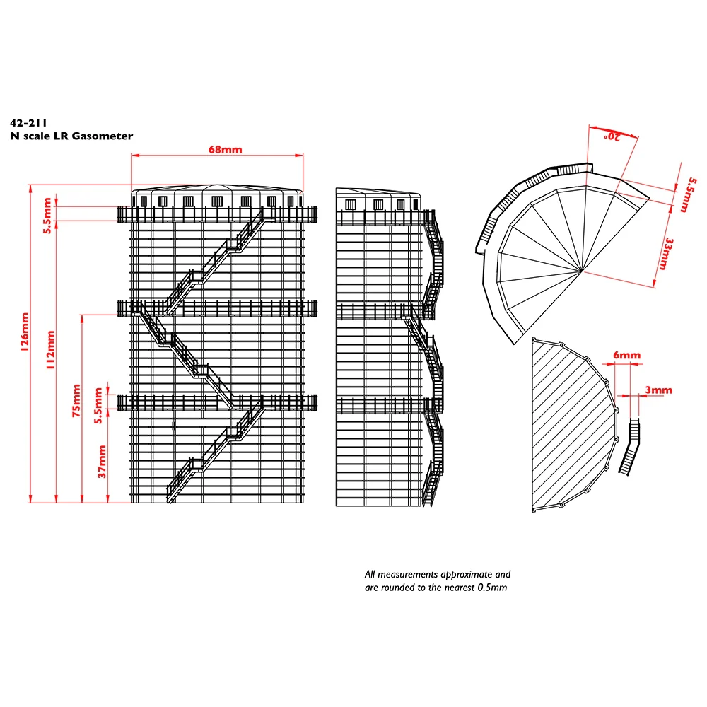 42-211 Low Relief Gasometer - Image 2