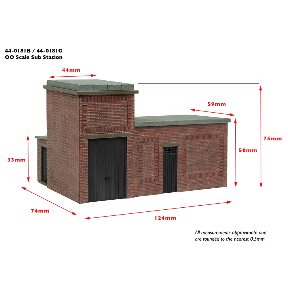44-0181B Lineside Brick Substation Black - Image 2