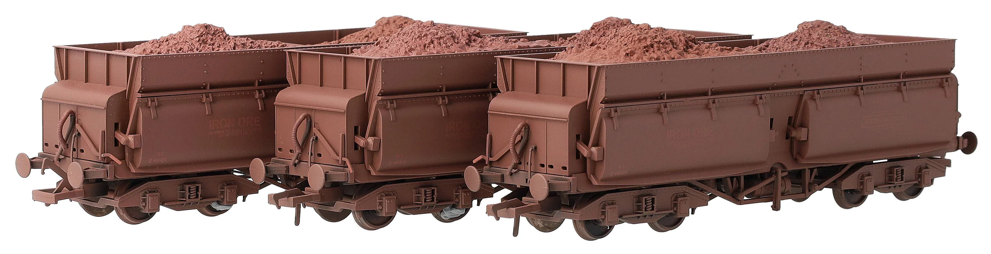 KRM-CON-OO-3H-W Set of 3 Consett Iron Ore Wagons - Pack H (With Load) - Weathered