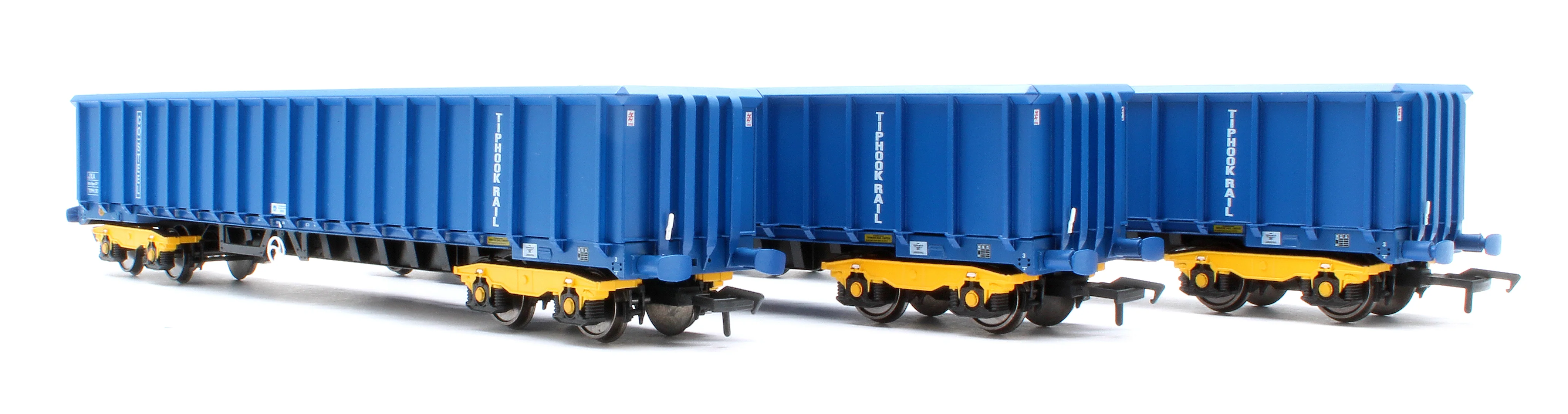 JXA01 TP(A) Set of 3 JXA Bogie Scrap Wagons TIPH Blue As Converted 1995 No.3012/3042/3051 - Image 3
