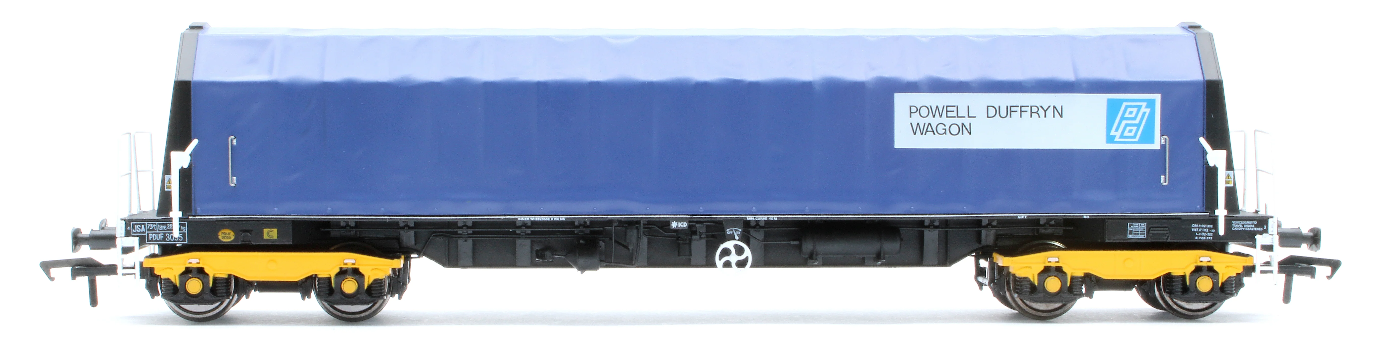 PXA01 TP(D) Set of 3 PXA Steel Coil Carrier PD Blue Tops Code JSA, Yellow Bogies & OHLW Sticker No.3032/3055/3041 - Image 9