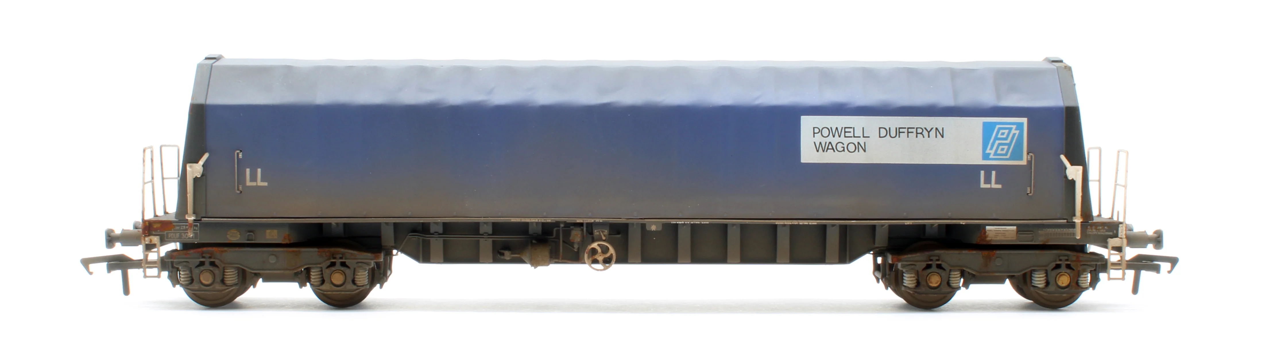 PXA01 TP(C)W Bespoke Weathered Set of 3 PXA Steel Coil Carrier PD Blue with LL Lettering No.3041/3051/3057 - Image 5