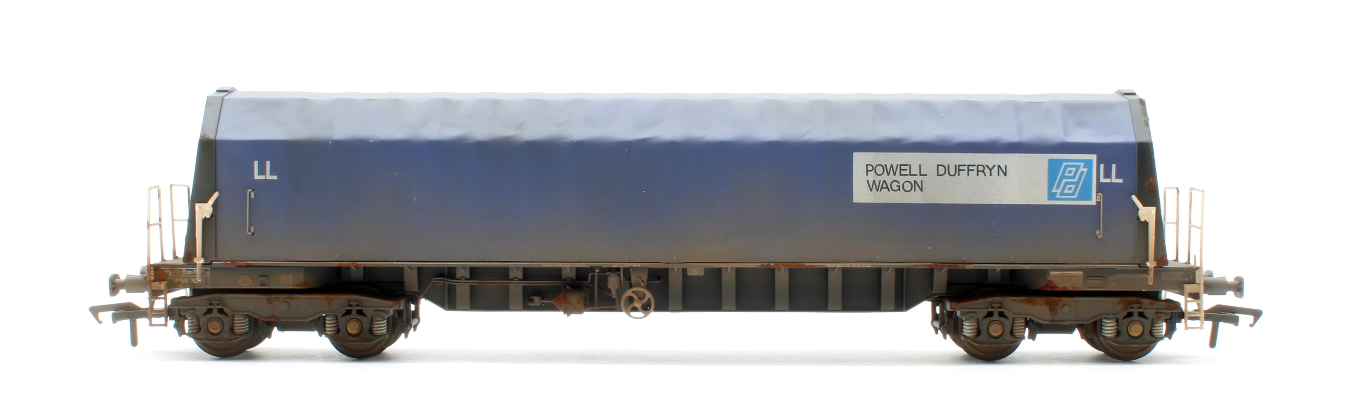 PXA01 TP(C)W Bespoke Weathered Set of 3 PXA Steel Coil Carrier PD Blue with LL Lettering No.3041/3051/3057 - Image 7