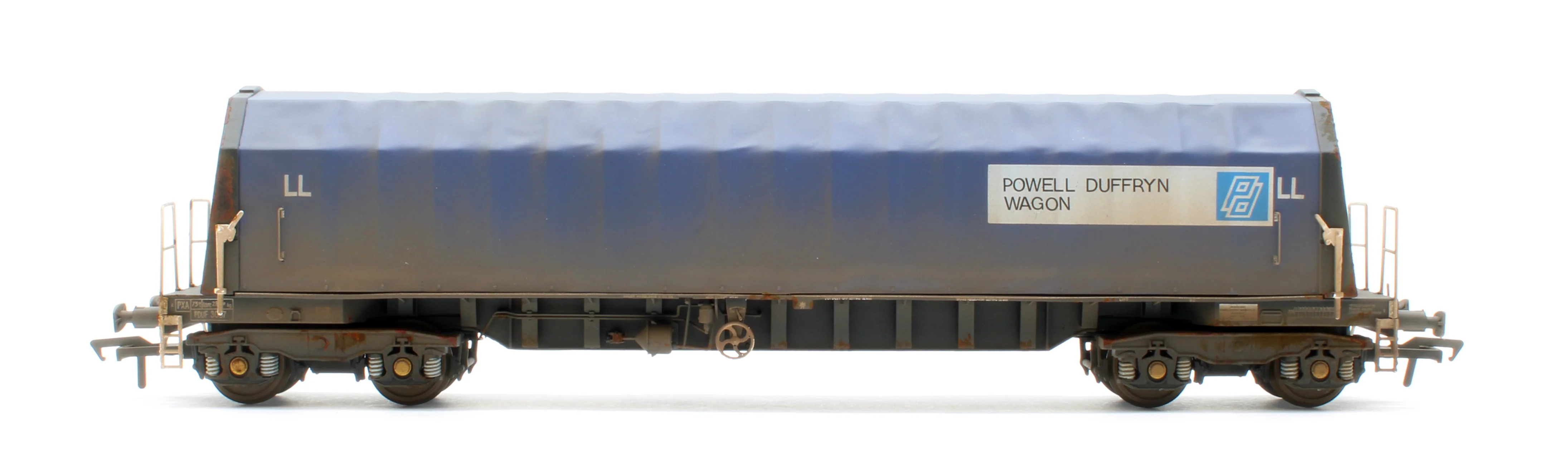 PXA01 TP(C)W Bespoke Weathered Set of 3 PXA Steel Coil Carrier PD Blue with LL Lettering No.3041/3051/3057 - Image 9