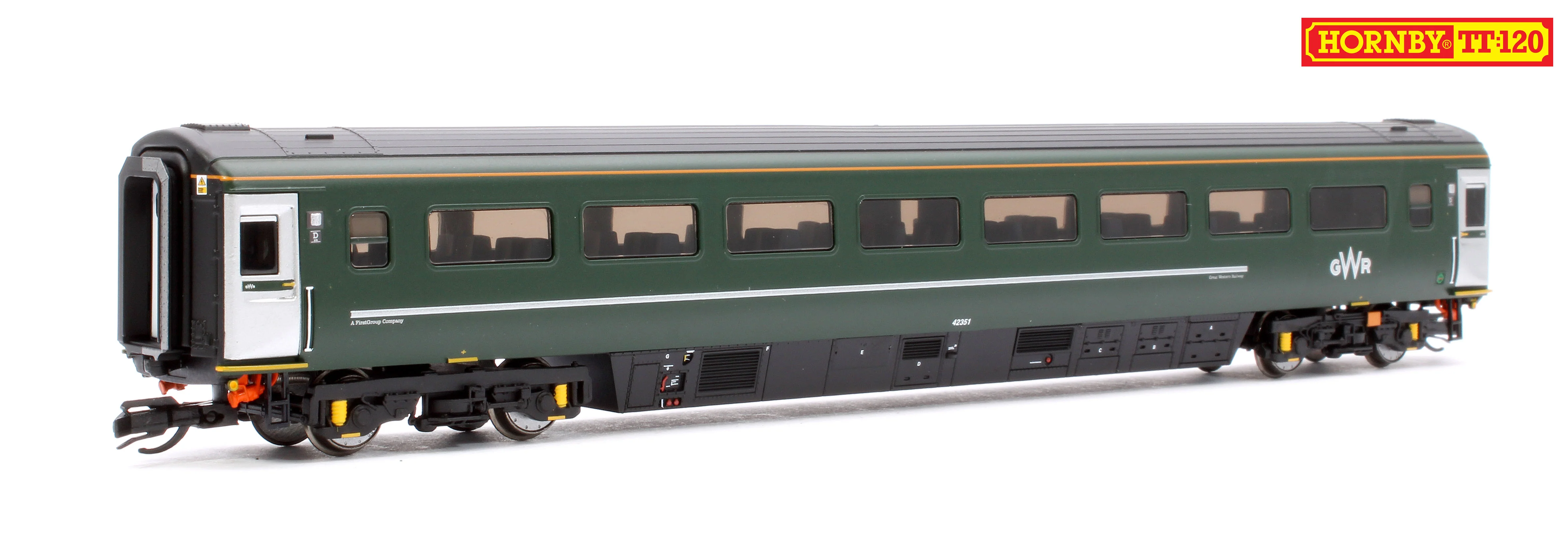 GWR-HST+4-BUNDLE Set of 6 GWR TT:120 Class 43 HST & Mk3 Coaches - Image 7