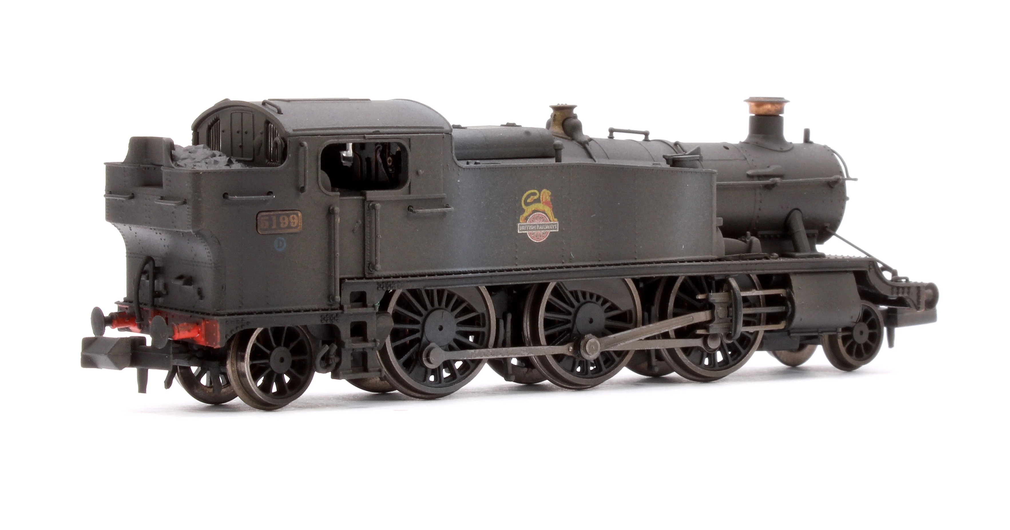 S2103-04W Custom Weathered Class 5101 Large Prairie British Railways BR Black (Early Crest) 2-6-2 Tank Locomotive No.5199 - Image 3