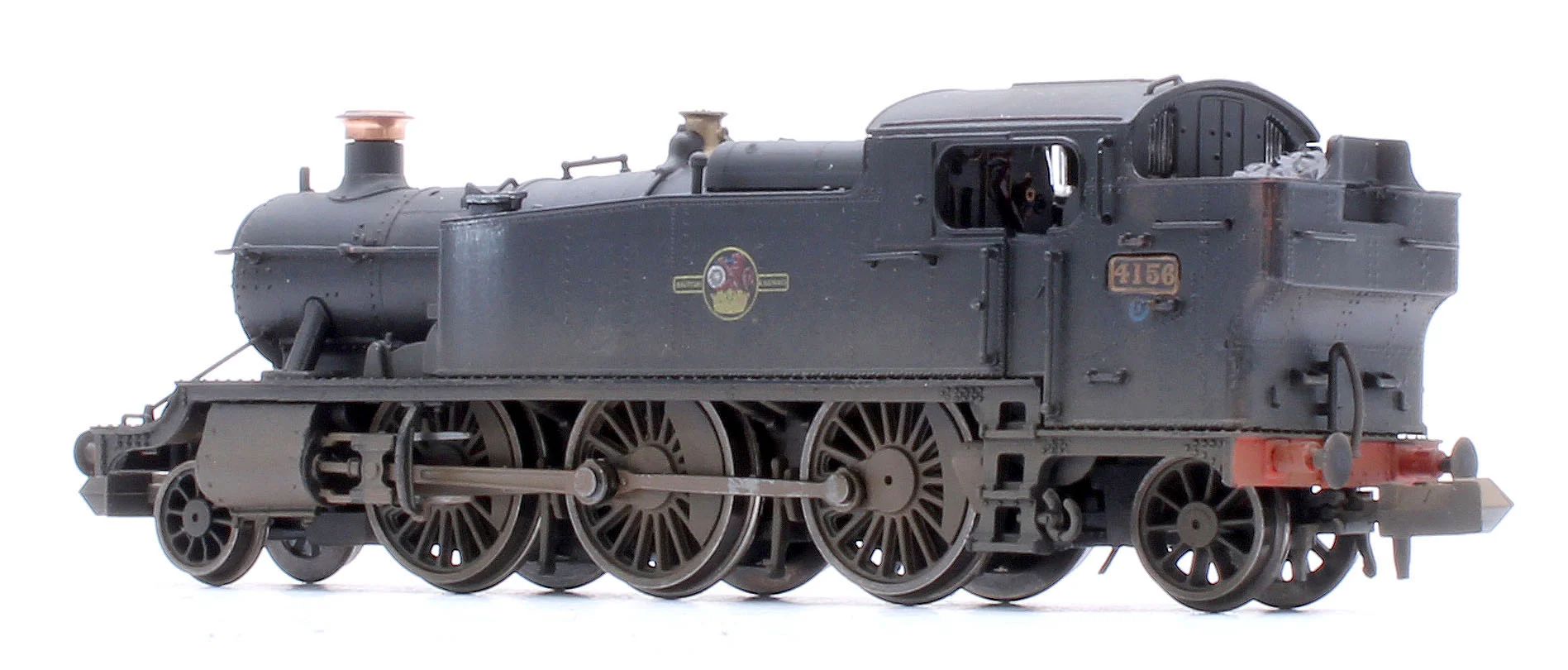 S2103-08W Custom Weathered Class 5101 Large Prairie British Railways BR Black (Late Crest) 2-6-2 Tank Locomotive No.4156 - Image 3