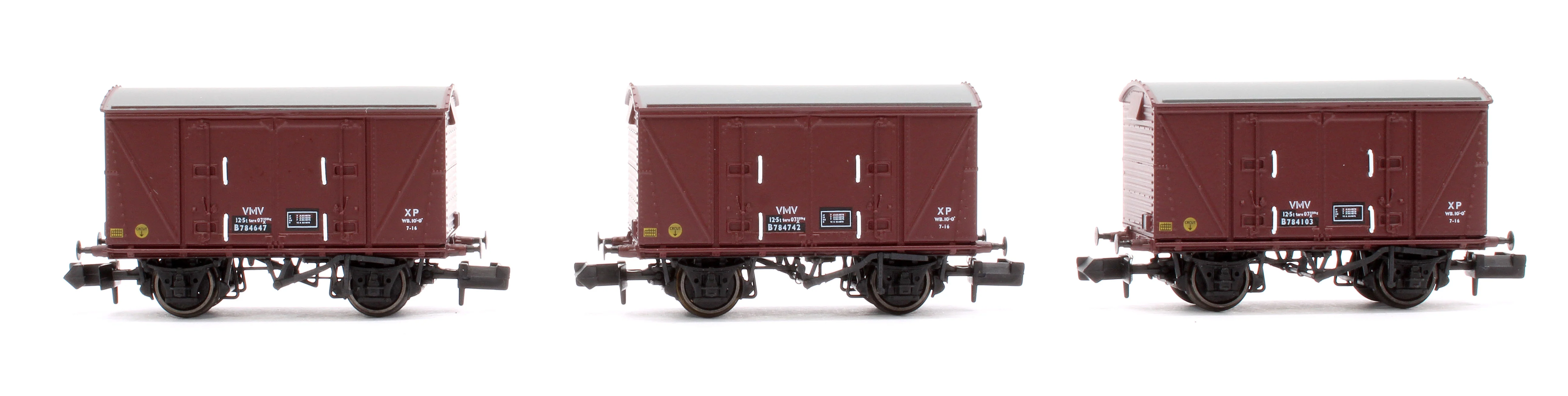 S2301-05 Set of 3 BR 12T Vanwide Ventilated Vans, BR Freight Brown VMV XP - Image 2