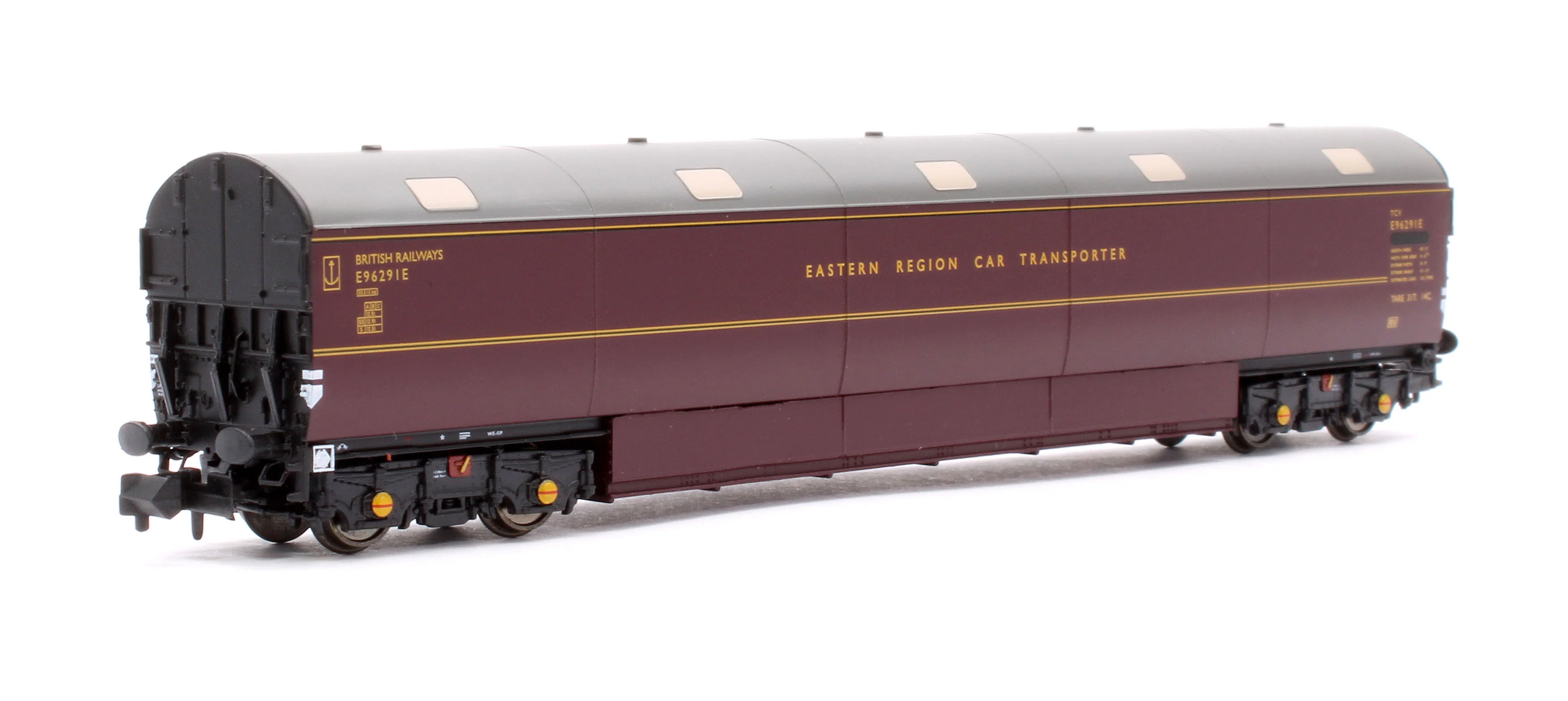 S2303-03 Newton Chambers Car Transporter Eastern Region BR Lined Maroon E96287/291/294E - Pack 3 - Image 7