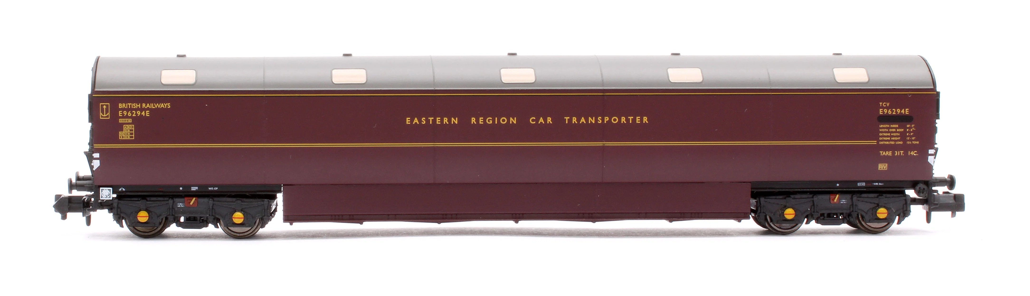 S2303-03 Newton Chambers Car Transporter Eastern Region BR Lined Maroon E96287/291/294E - Pack 3 - Image 9