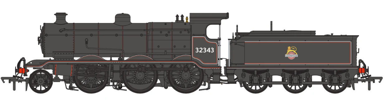 S4102-09 LB&SCR K Class 2-6-0 BR Black Early Emblem No.32343 Steam Locomotive