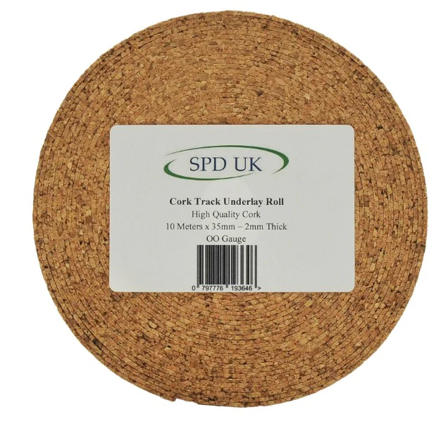 SPD-0018 OO Gauge - Model Railway Cork Track Underlay 10 Meter Long - 2mm Thick - Image 3