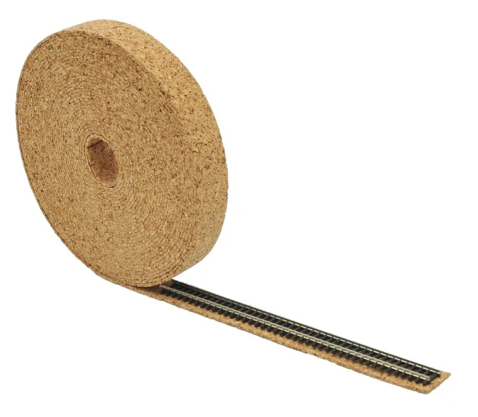 SPD-0114 O Gauge - Model Railway Cork Track Underlay 10 Meters Long x 65mm - 4mm Thick
