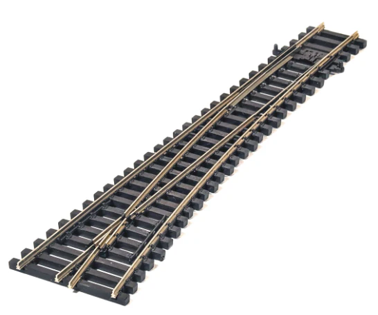 SLU1296 TT:120 Gauge - Code 55 - Streamline Turnout, Medium Radius Left Hand Unifrog