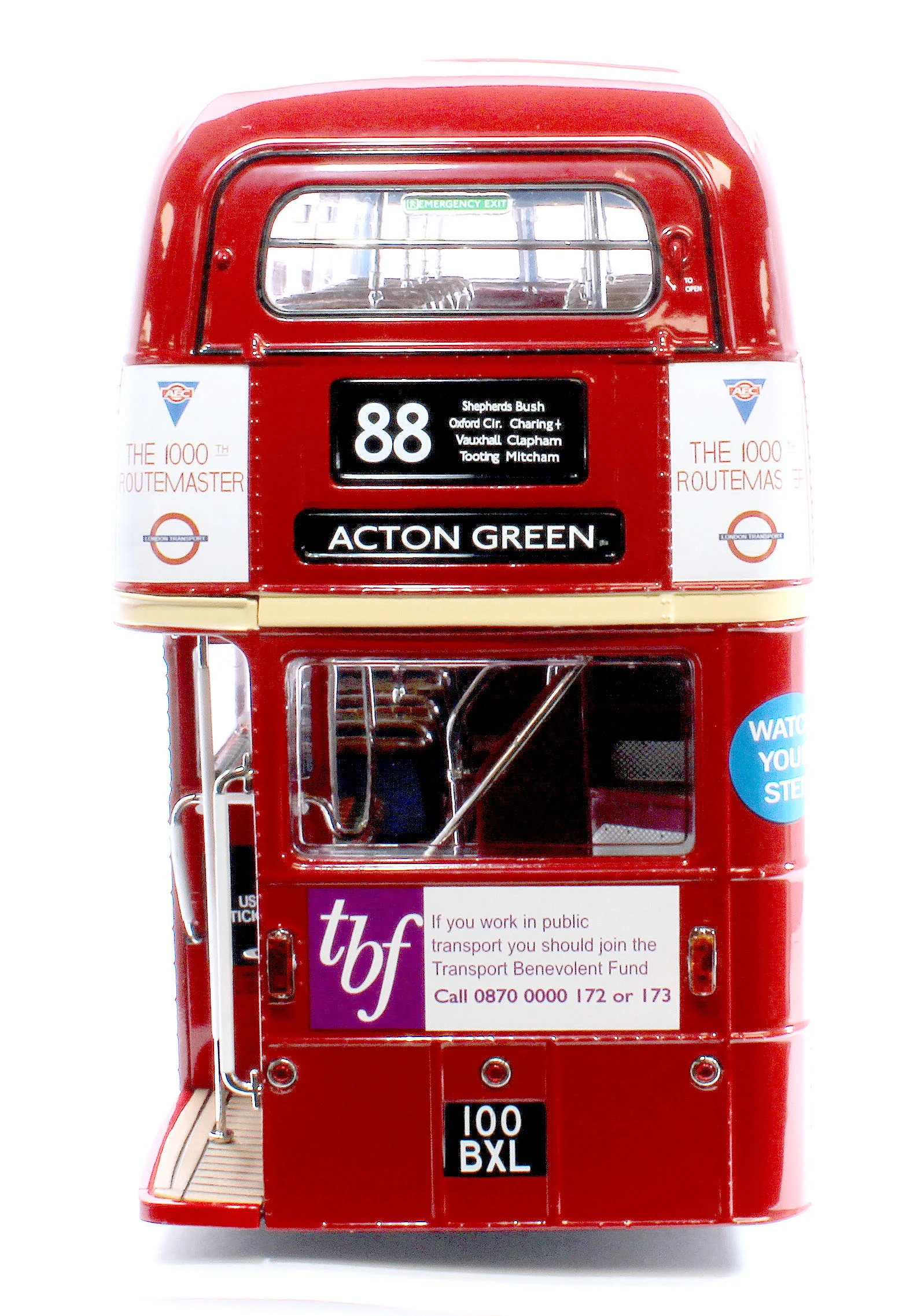 H2943 Routemaster Bus RM1000 100 BXL Red (Limited Edition 1000pcs) - Image 4