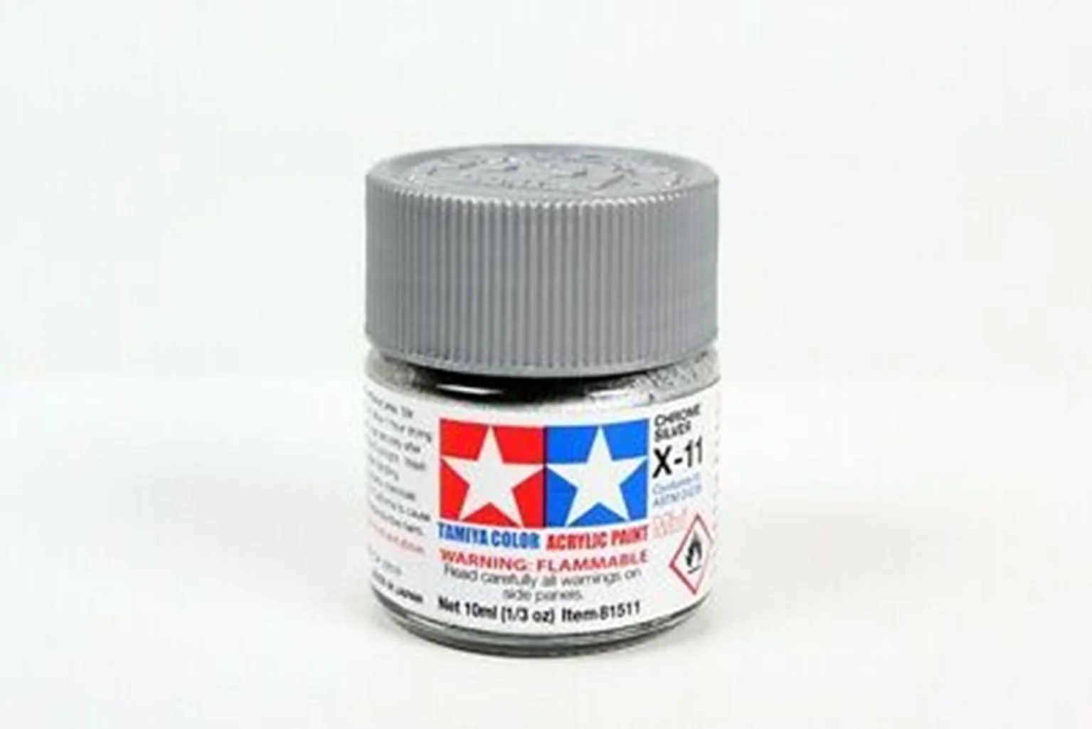 T81511 TAMIYA ACRYLIC MINI X-11 CHROME SILVER