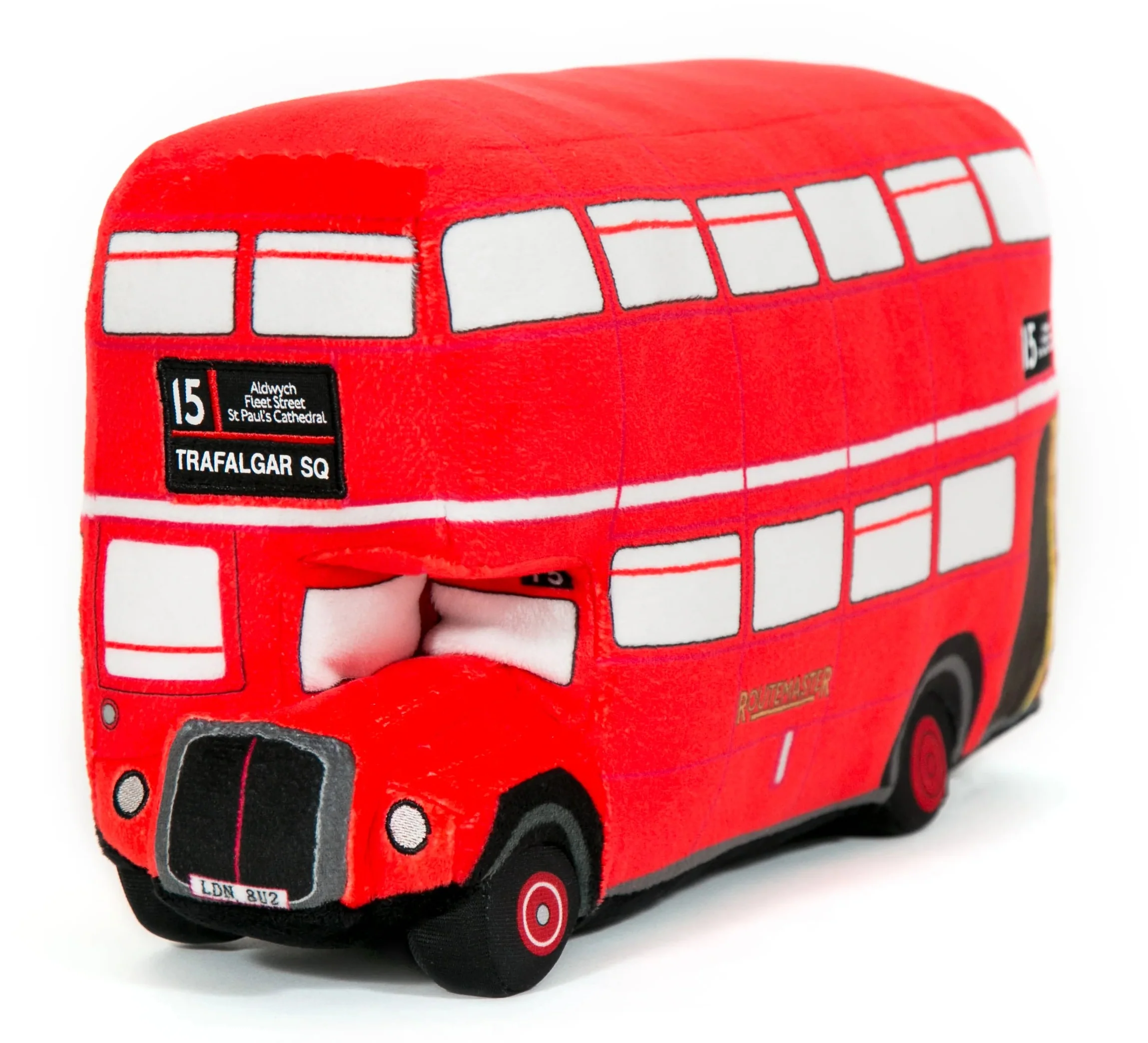 6583395 Vintage London Bus Soft Toy