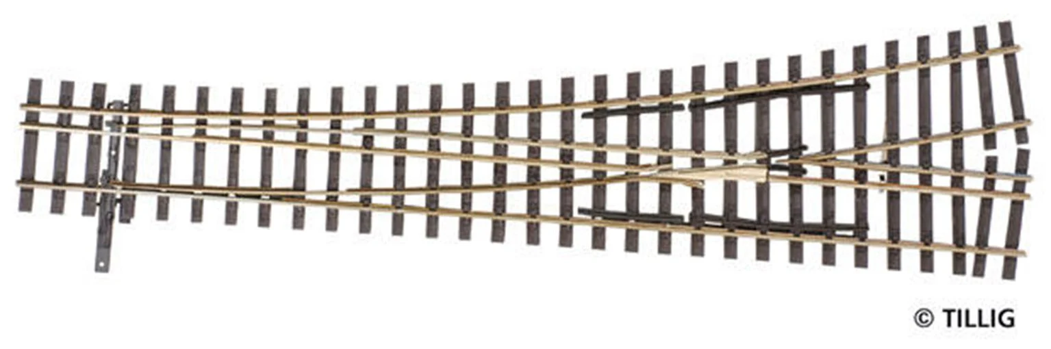 85198 Tillig elite track : Left Turnout HO/HOm (Standard Gauge)