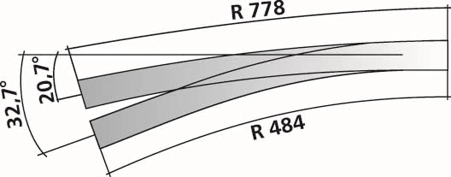 85314 Tillig elite track : Curved Point HO Exit - Image 3