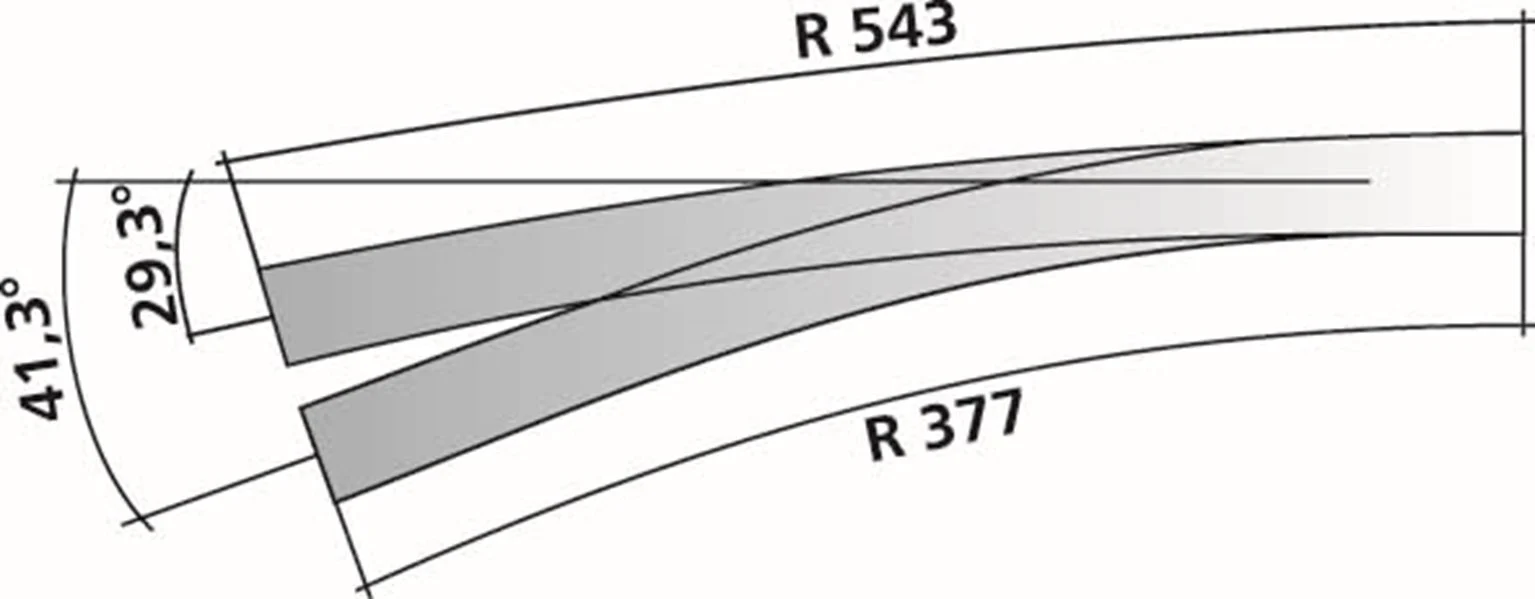 85333 Tillig elite track : Right Curved Point HO Exit 9° and 12° - Image 3