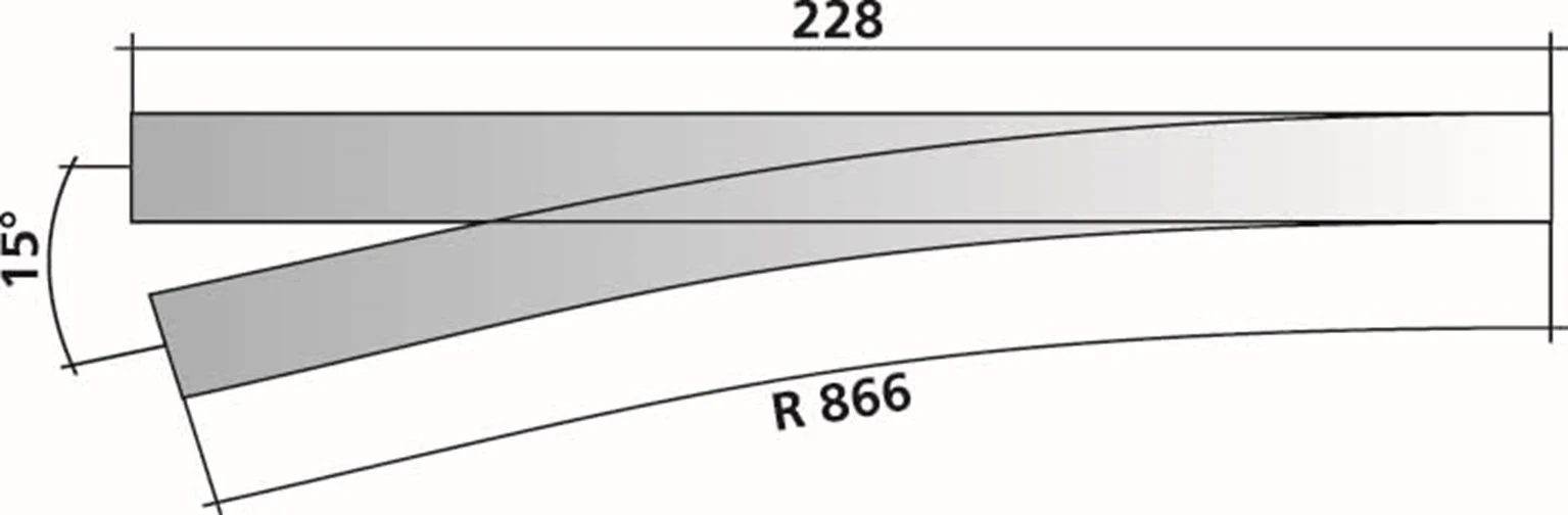 85343 Tillig elite track : Right Standard Point HO 11° - Image 3