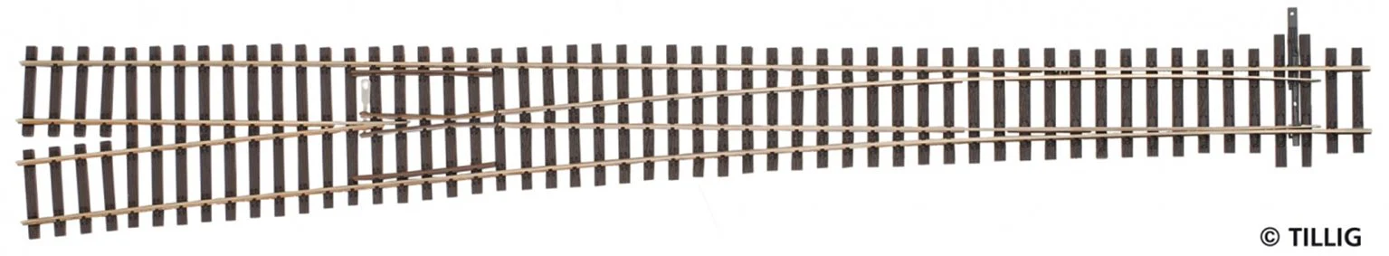 85347 Tillig elite track : Left Wide Radius HO 9° - 6.34°