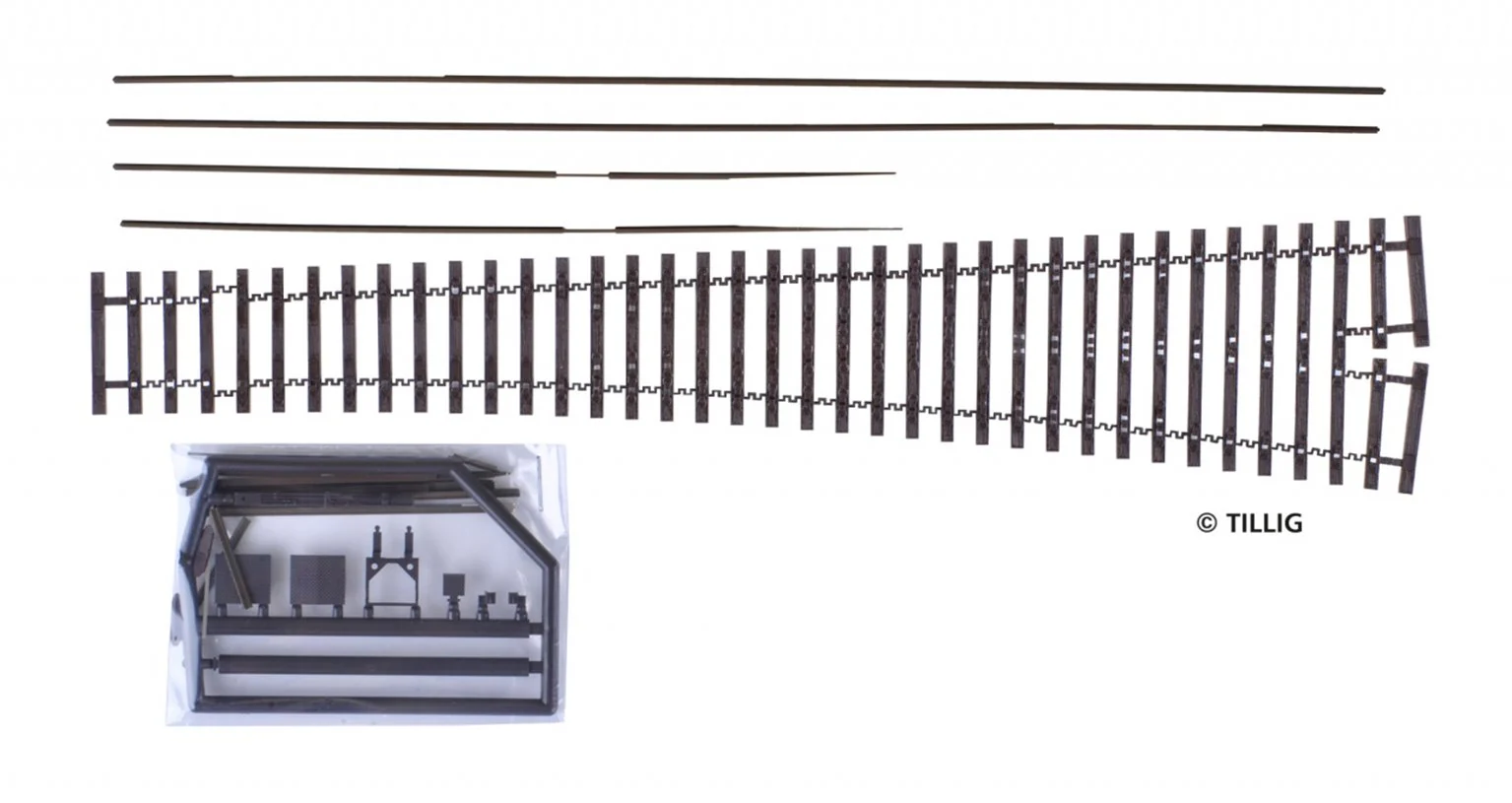 85451 Tillig elite track : Flexible Point Kit HO (Standard or Curved) 9 Degrees°