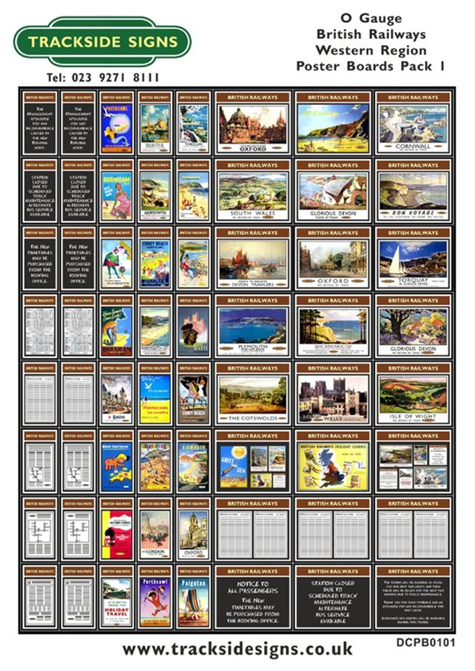 DCPB0101 Die Cut BR Western Region Poster Boards