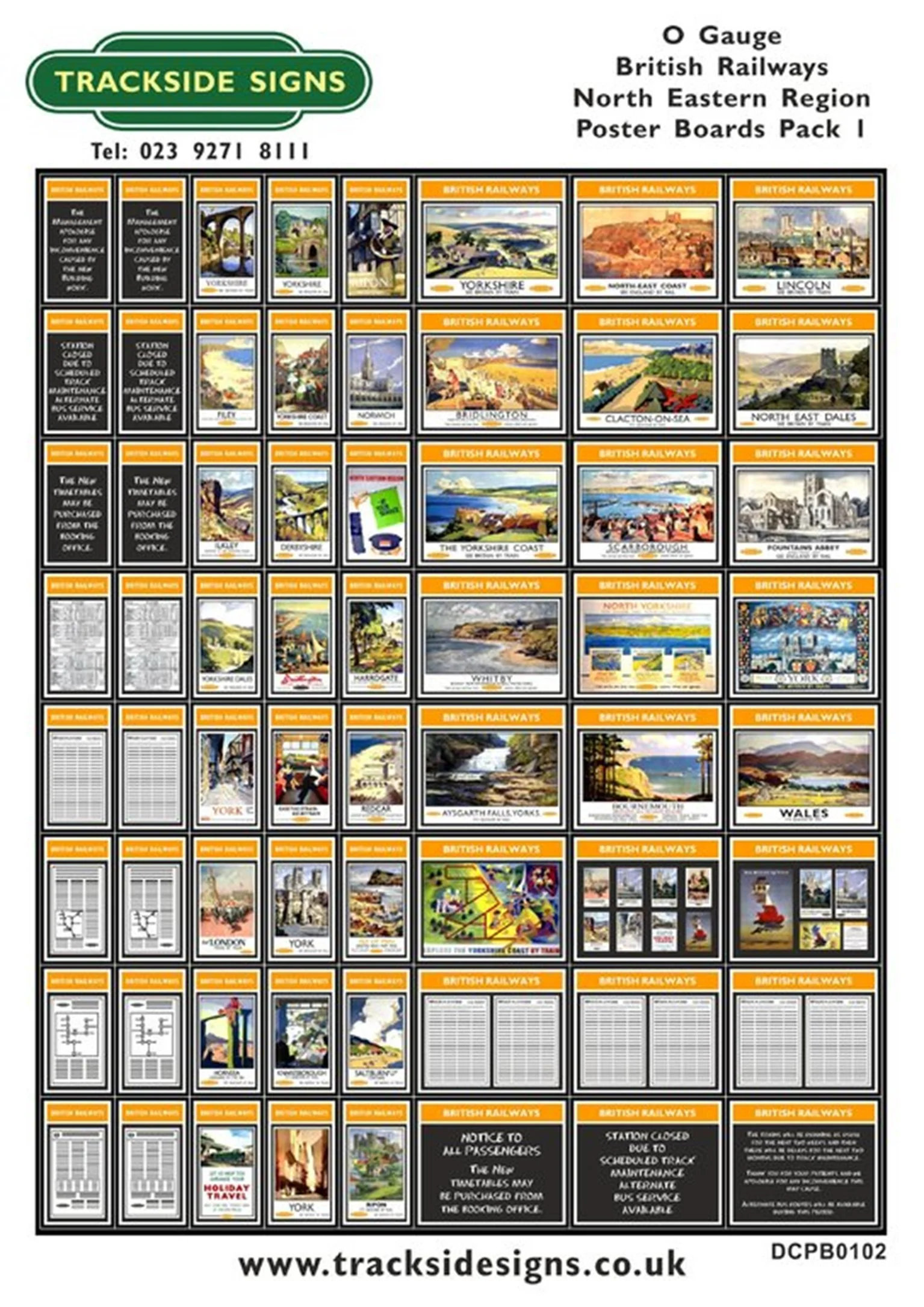 DCPB0102 Die Cut BR North Eastern Region Poster Boards