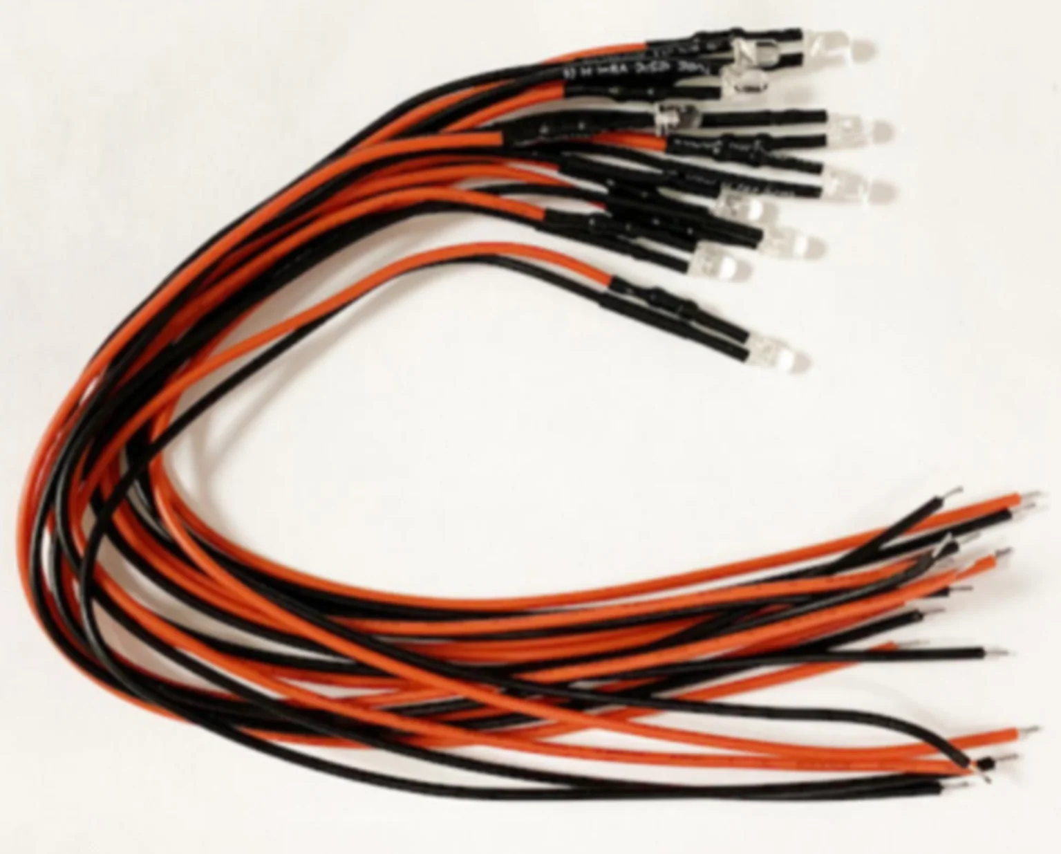 TTLED20 LED Pack 3mm Warm White 12v LED w/Wire & Resistors (10)