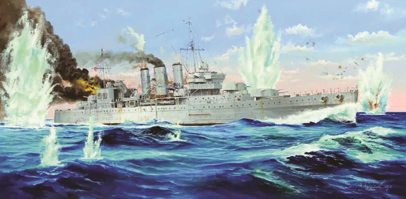 PKTM05353 HMS Cornwall Model Kit