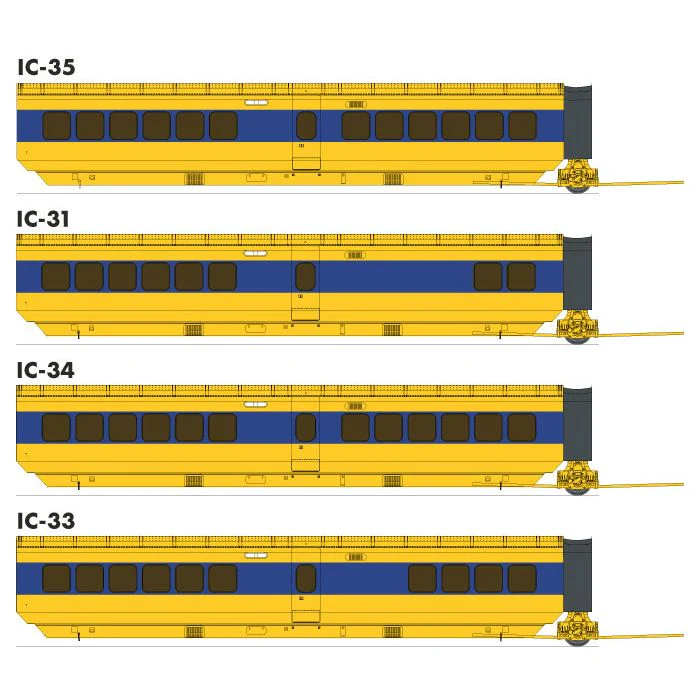 203106 UAC TurboTrain Completion Pack: VIA Set #1: #203-226-251 + IC-34 #261