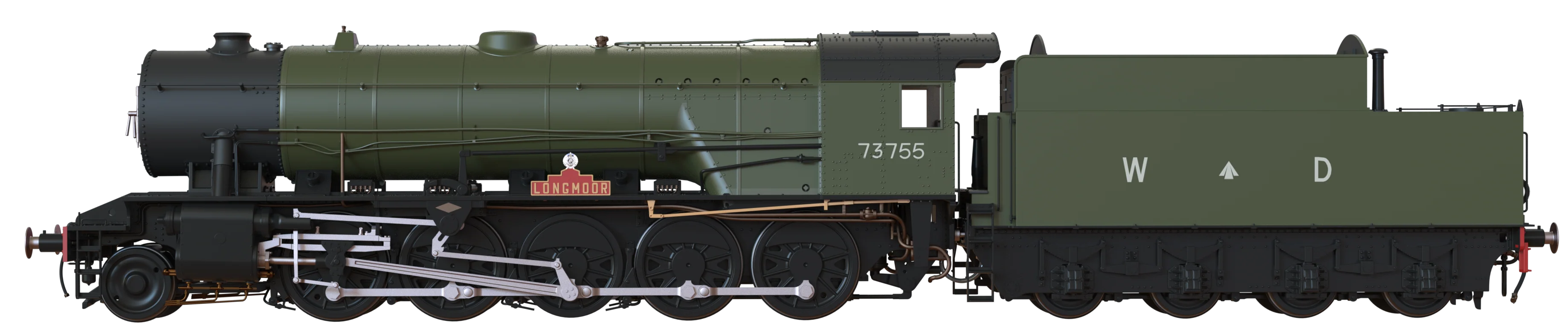 C1000ZS WD Austerity 2-10-0 'Longmoor' War Department Green No.73755 Steam Locomotive - DCC Sound - Image 7
