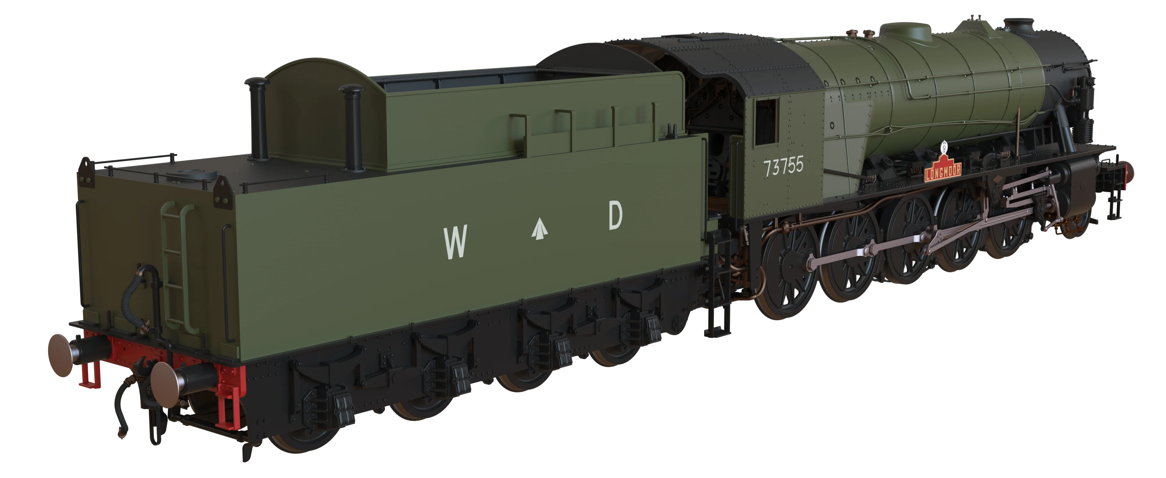C1000ZS WD Austerity 2-10-0 'Longmoor' War Department Green No.73755 Steam Locomotive - DCC Sound - Image 9
