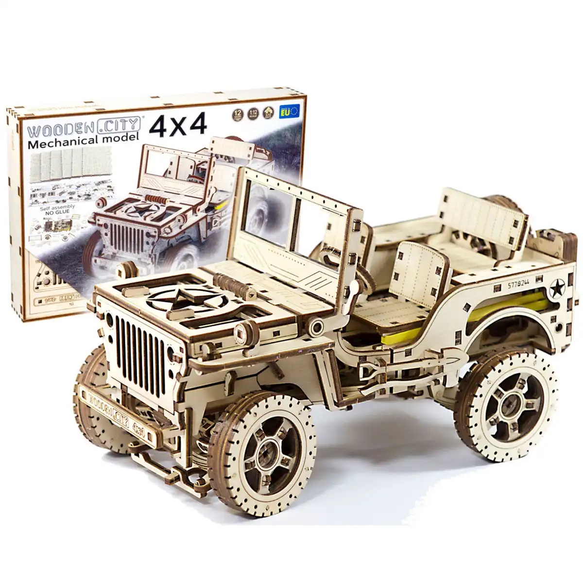 WR309 3D Wooden Car Puzzle – Car 4x4
