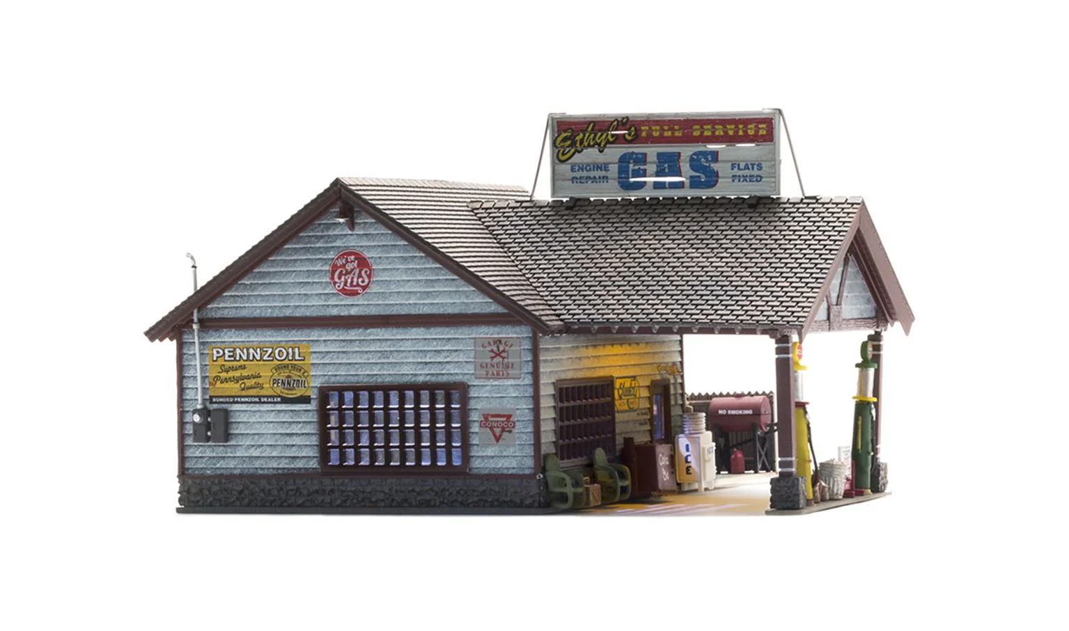 WBR5849 BR5849 Woodland Scenics - O Gauge Buildings - Ethyl's Gas & Service - Image 3