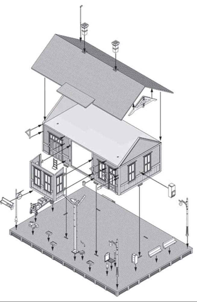 WPF5207 N Woodland Station Model Kit - Image 5
