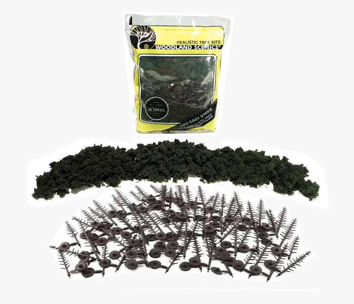 WTR1104 TR1104 2½"-4" Conifer Green Trees (42/Kit) - Image 2