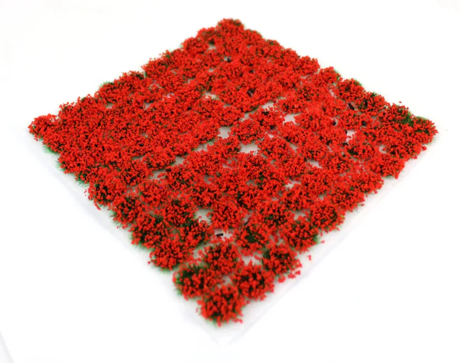 W3T-PO6 6mm Poppy Self-Adhesive Static Grass Tufts x 100