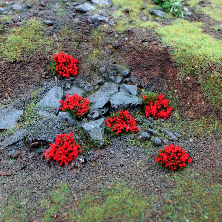 W3T-PO6 6mm Poppy Self-Adhesive Static Grass Tufts x 100 - Image 4
