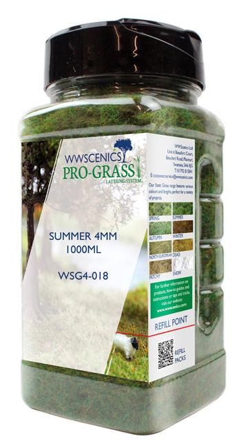 WSG4-018 WWS 4mm Summer Static Grass - 1000ml Canister