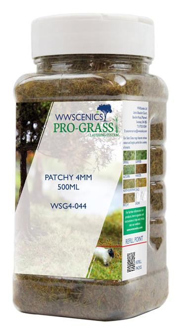WSG4-044 WWS 4mm Patchy Static Grass - 500ml Canister