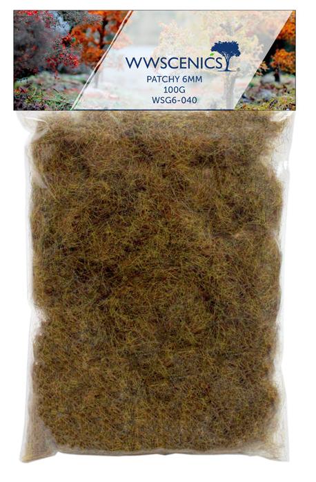 WSG6-040 WWS 6mm Patchy Static Grass Refill - 100g